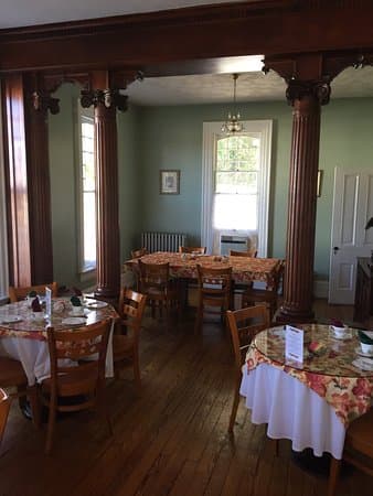 Main dining room at The Tea Trolley near Towson, Maryland
