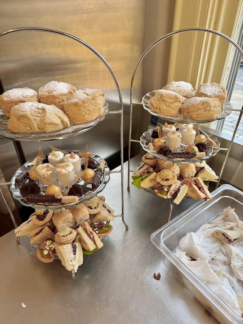 Signature three-tier tea service close-up