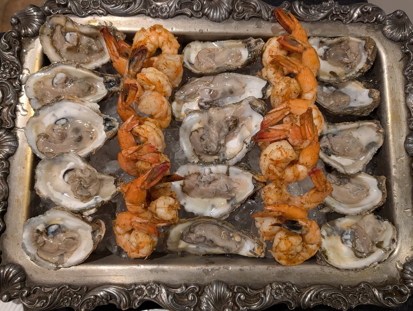 Shrimp appetizer display