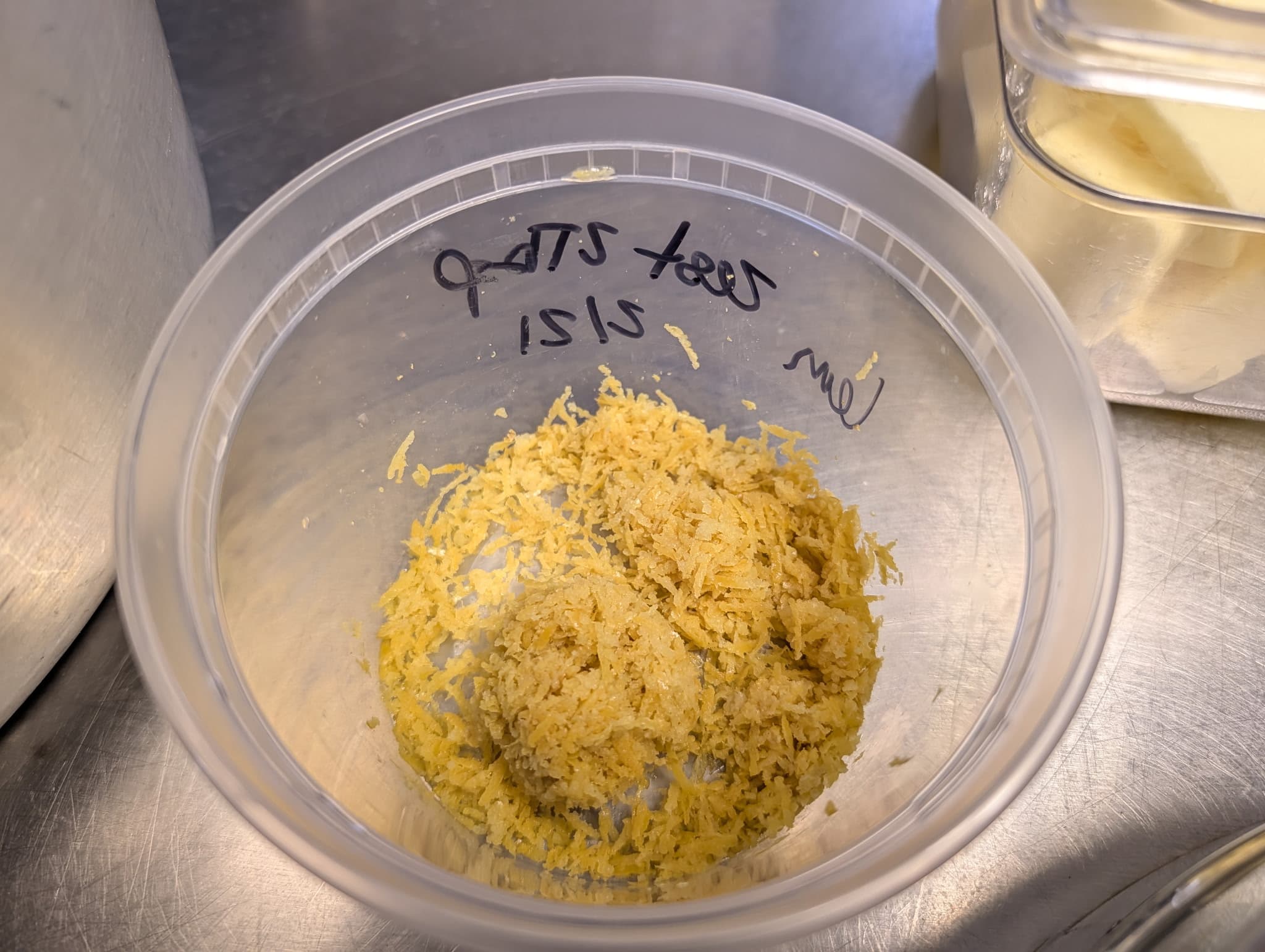 Early lemon curd mixture stage