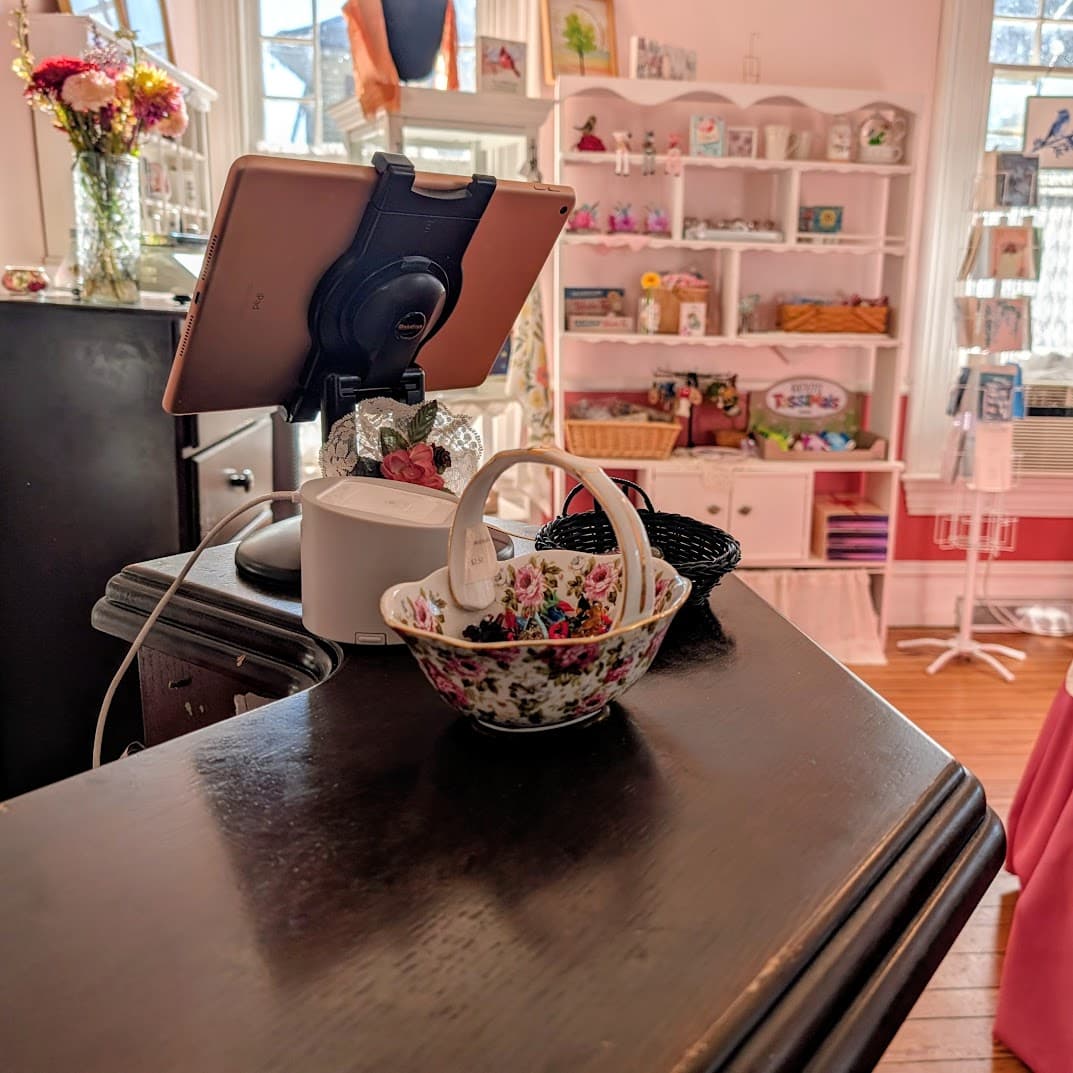 Our gift shop with tea accessories