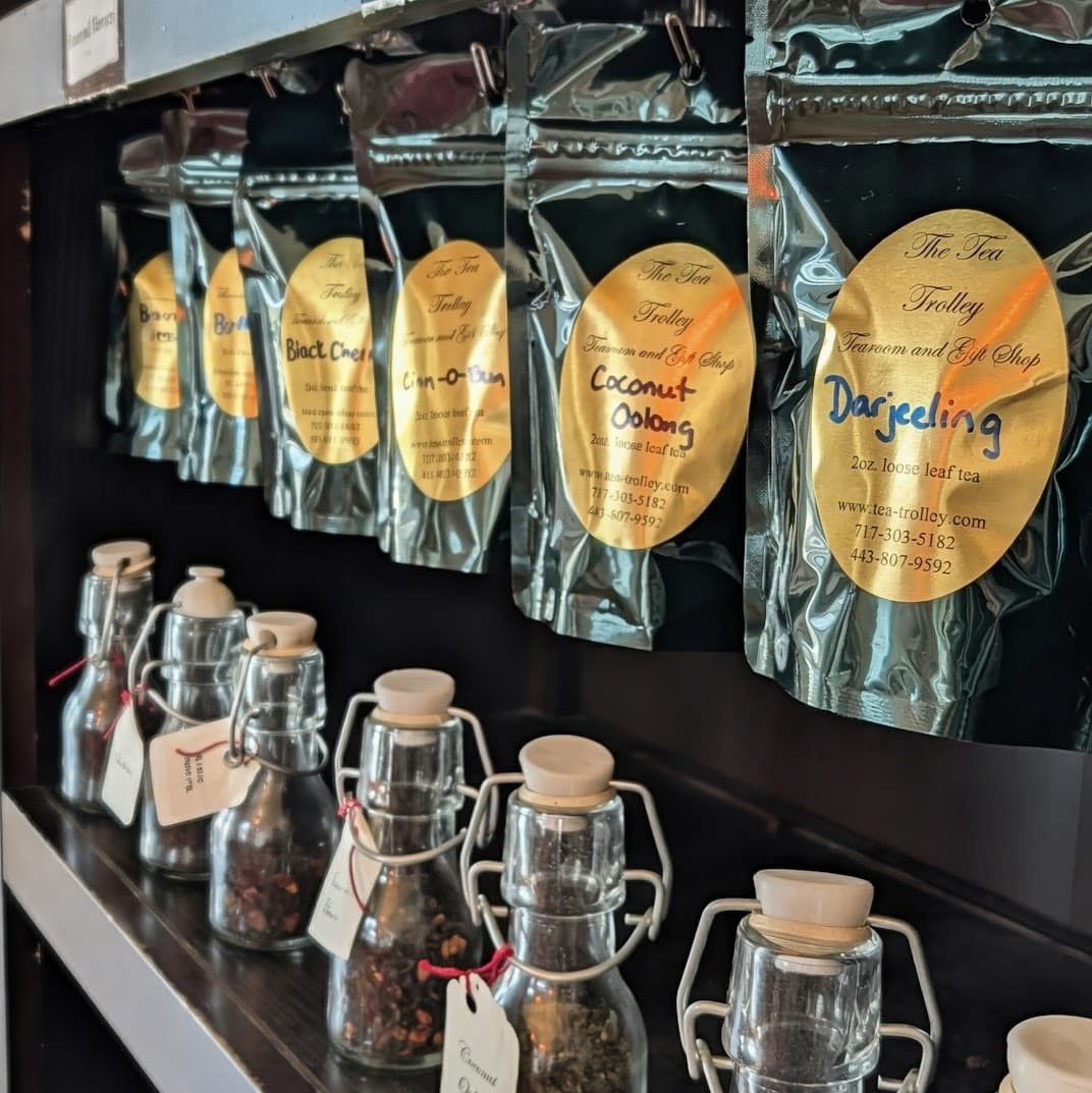 Beautiful gift shop with tea selection